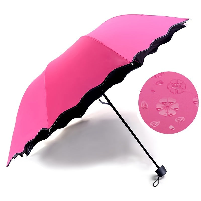 Compact Casual Sun Umbrella with Blooming Material