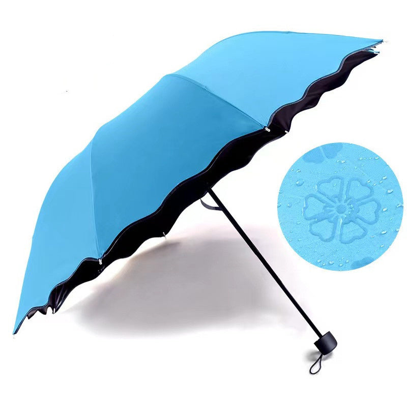 Compact Casual Sun Umbrella with Blooming Material