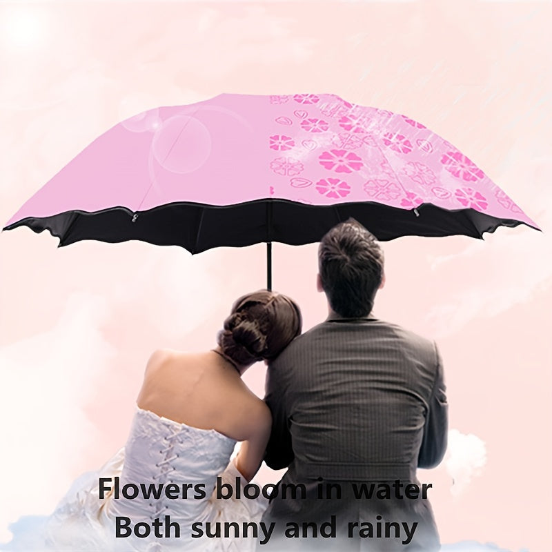 Compact Casual Sun Umbrella with Blooming Material