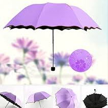Compact Casual Sun Umbrella with Blooming Material