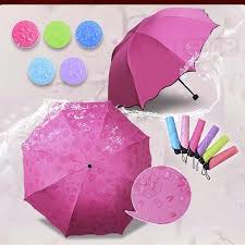 Compact Casual Sun Umbrella with Blooming Material