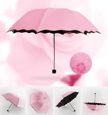 Compact Casual Sun Umbrella with Blooming Material