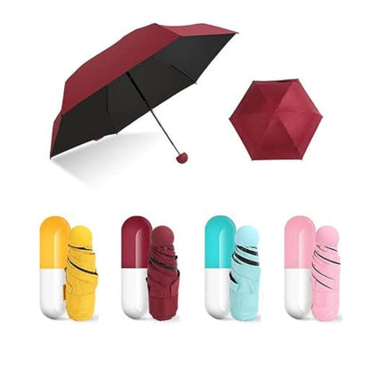 Capsule Umbrella | Mini Compact Umbrella | Windproof, Protect from UV Rays & Rain
