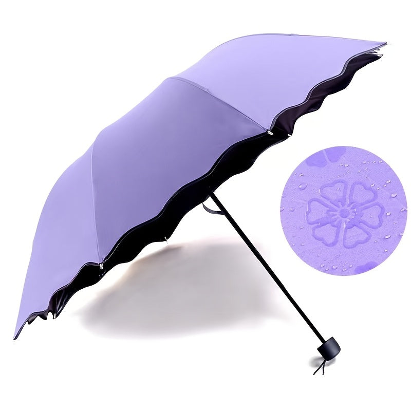 Compact Casual Sun Umbrella with Blooming Material