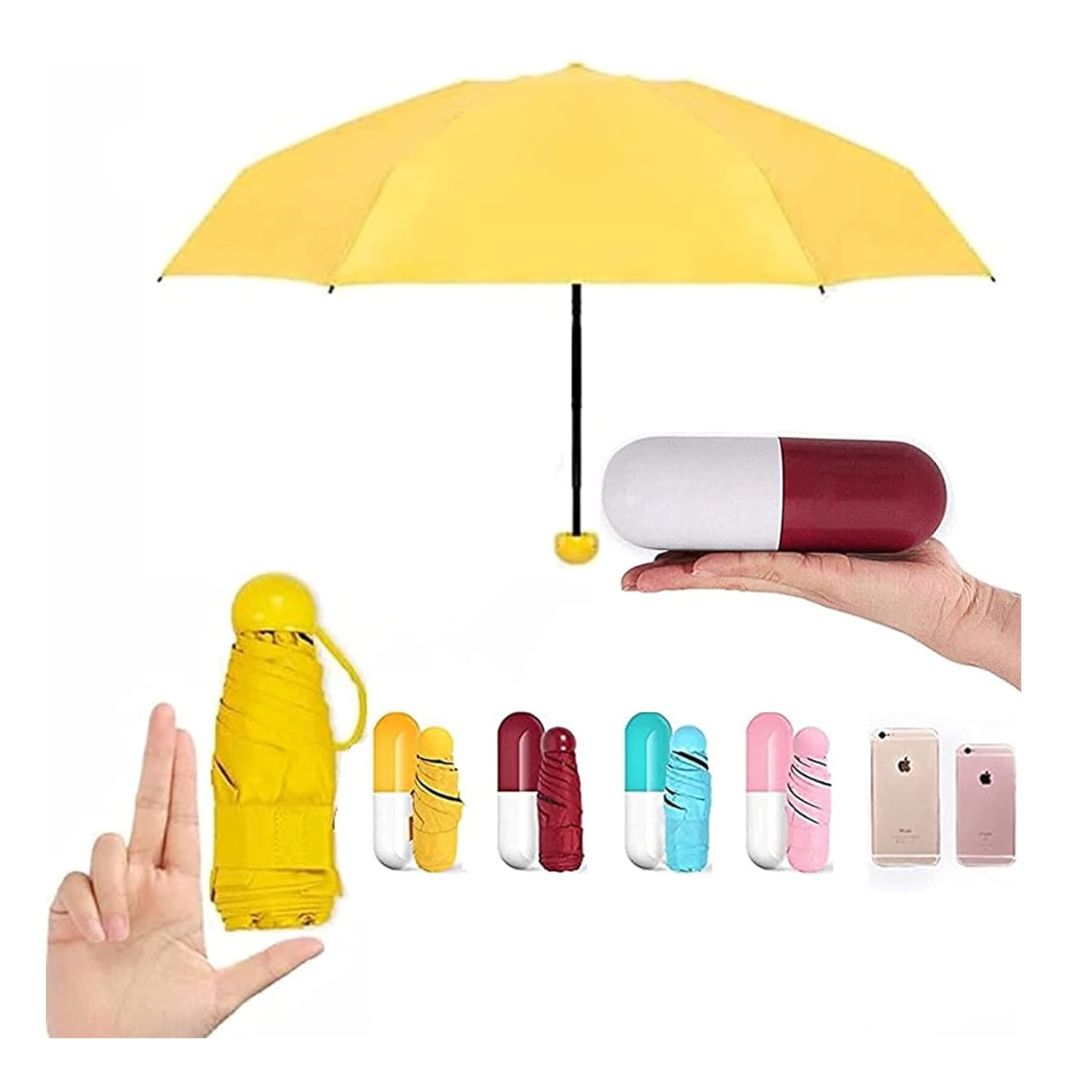 Capsule Umbrella | Mini Compact Umbrella | Windproof, Protect from UV Rays & Rain