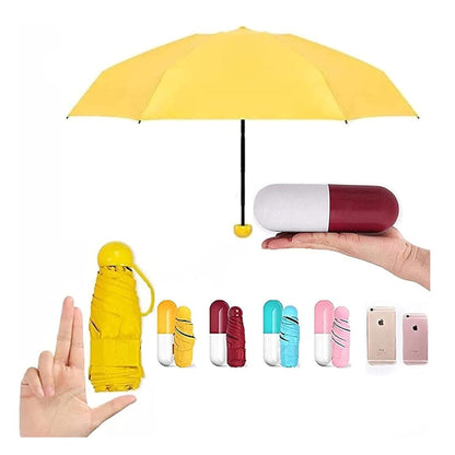Capsule Umbrella | Mini Compact Umbrella | Windproof, Protect from UV Rays & Rain