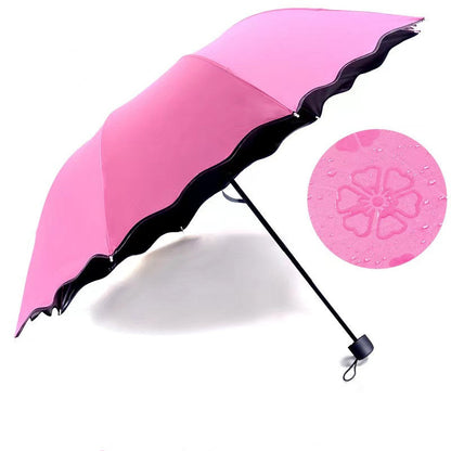Compact Casual Sun Umbrella with Blooming Material