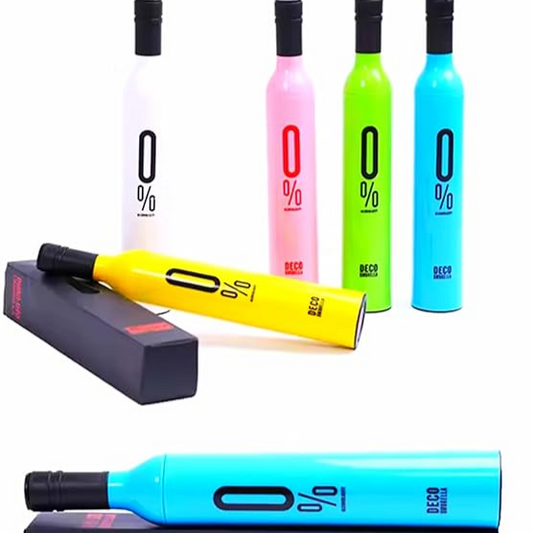 Bottle Shape Foldable Umbrella with Case – Compact Manual Portable Umbrella for Women, Men, and Kids