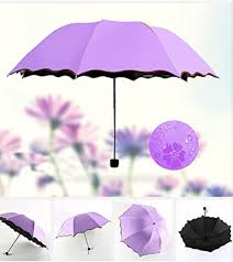 Compact Casual Sun Umbrella with Blooming Material