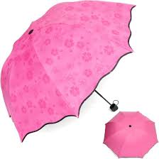 Compact Casual Sun Umbrella with Blooming Material