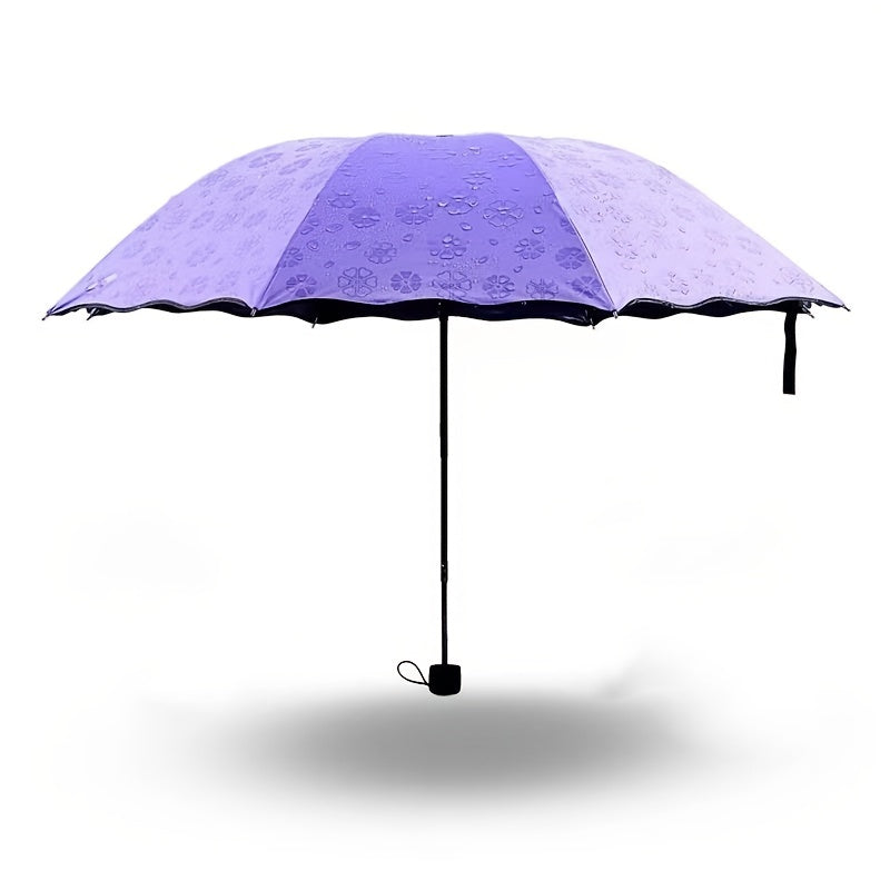 Compact Casual Sun Umbrella with Blooming Material