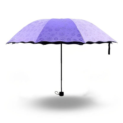 Compact Casual Sun Umbrella with Blooming Material