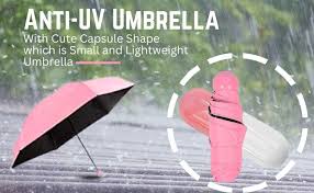 Capsule Umbrella | Mini Compact Umbrella | Windproof, Protect from UV Rays & Rain