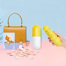 Capsule Umbrella | Mini Compact Umbrella | Windproof, Protect from UV Rays & Rain